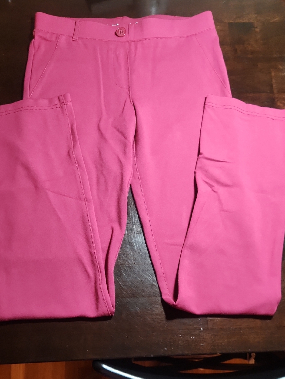 Betabrand Straight Leg Pants in Rasberry